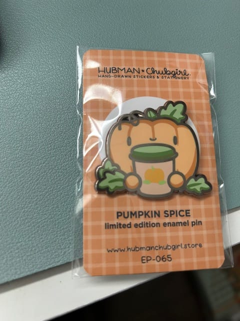 Customer photo review of Pumpkin Spice Pin