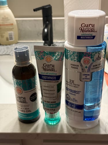 Customer photo review of Fluoride Free Whitening Toothpaste with Hydroxyapatite