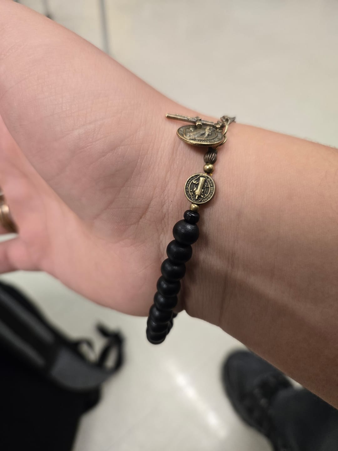 Customer photo review of FREE Today: Ebony Beads St. Benedict the Blessed Protection Bracelet