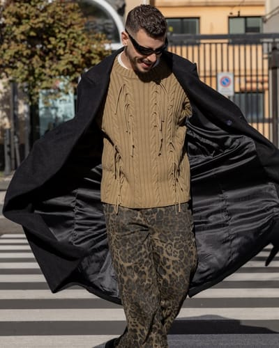 Customer photo review of Mens Double-Breasted Long Sleeve Coat SKUK76328