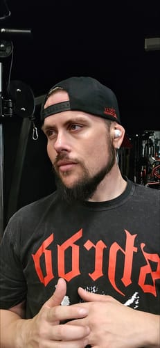 Customer photo review of Premium Crest A-Frame Cap - Black / Red