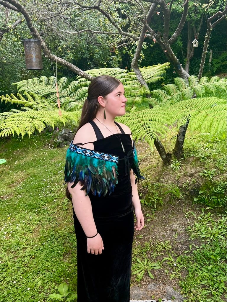 Customer photo review of 5cm Genuine NZ Greenstone Drop Earrings