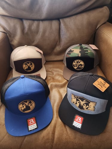 Customer photo review of Custom Leather Patch Hats Richardson 112 Laser Engraved