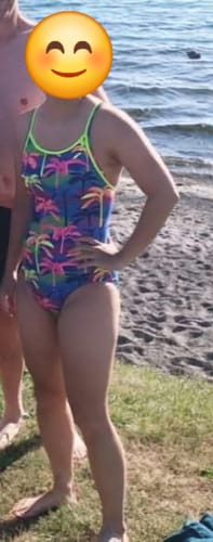 Customer photo review of LADIES PALM A LOT DIAMOND BACK ONE PIECE