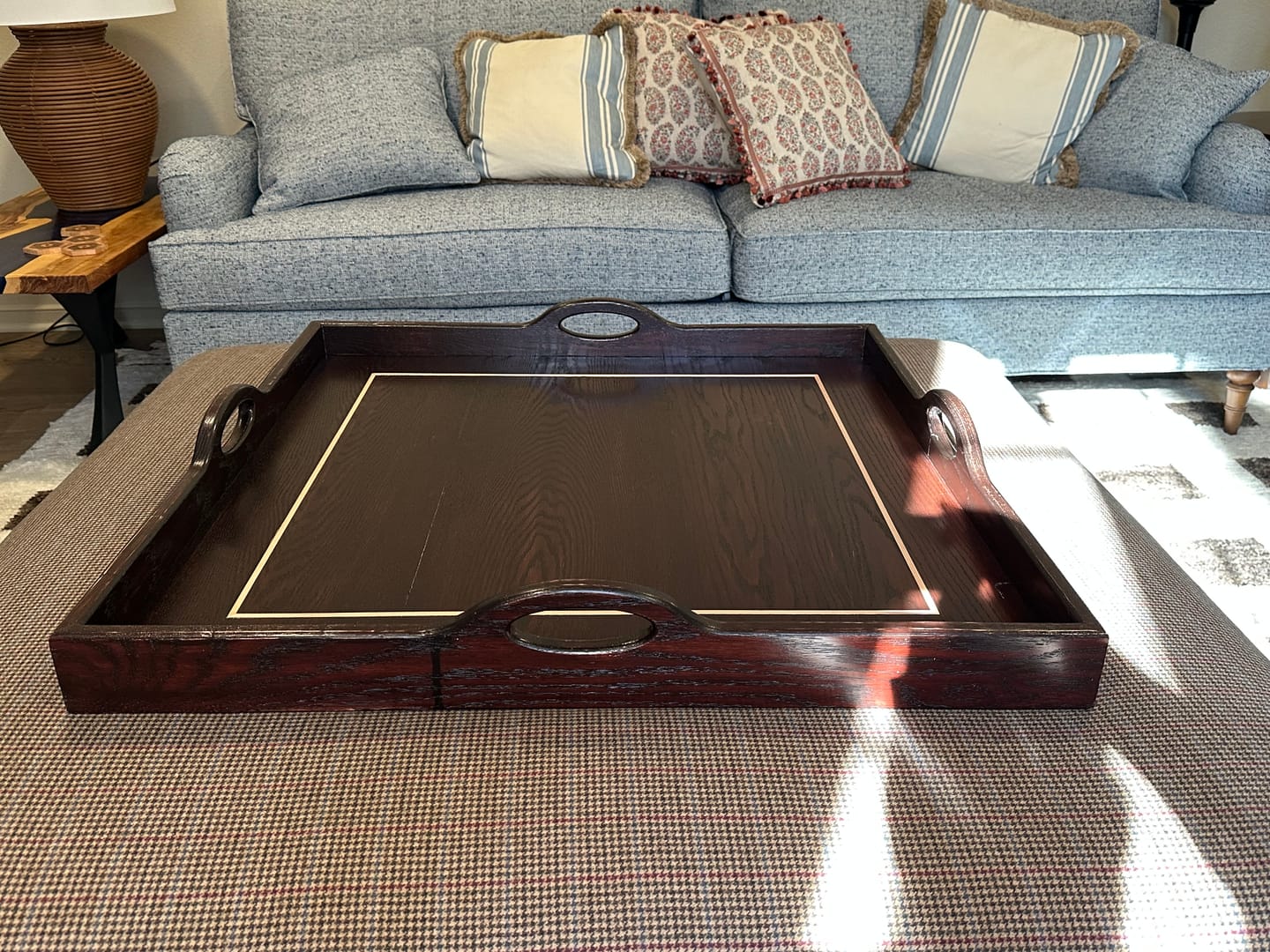 Customer photo review of Oval Grip Handle Acrylic Router Template