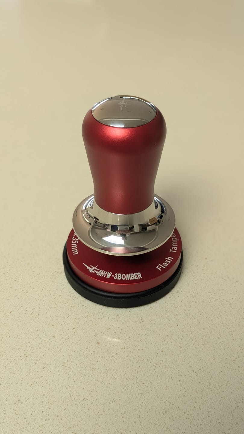 Customer photo review of MHW-3BOMBER FlowLight Collection Constant Pressure Tamper 58.35mm
