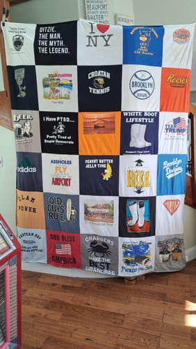 Customer photo review of Classic T-Shirt Blanket