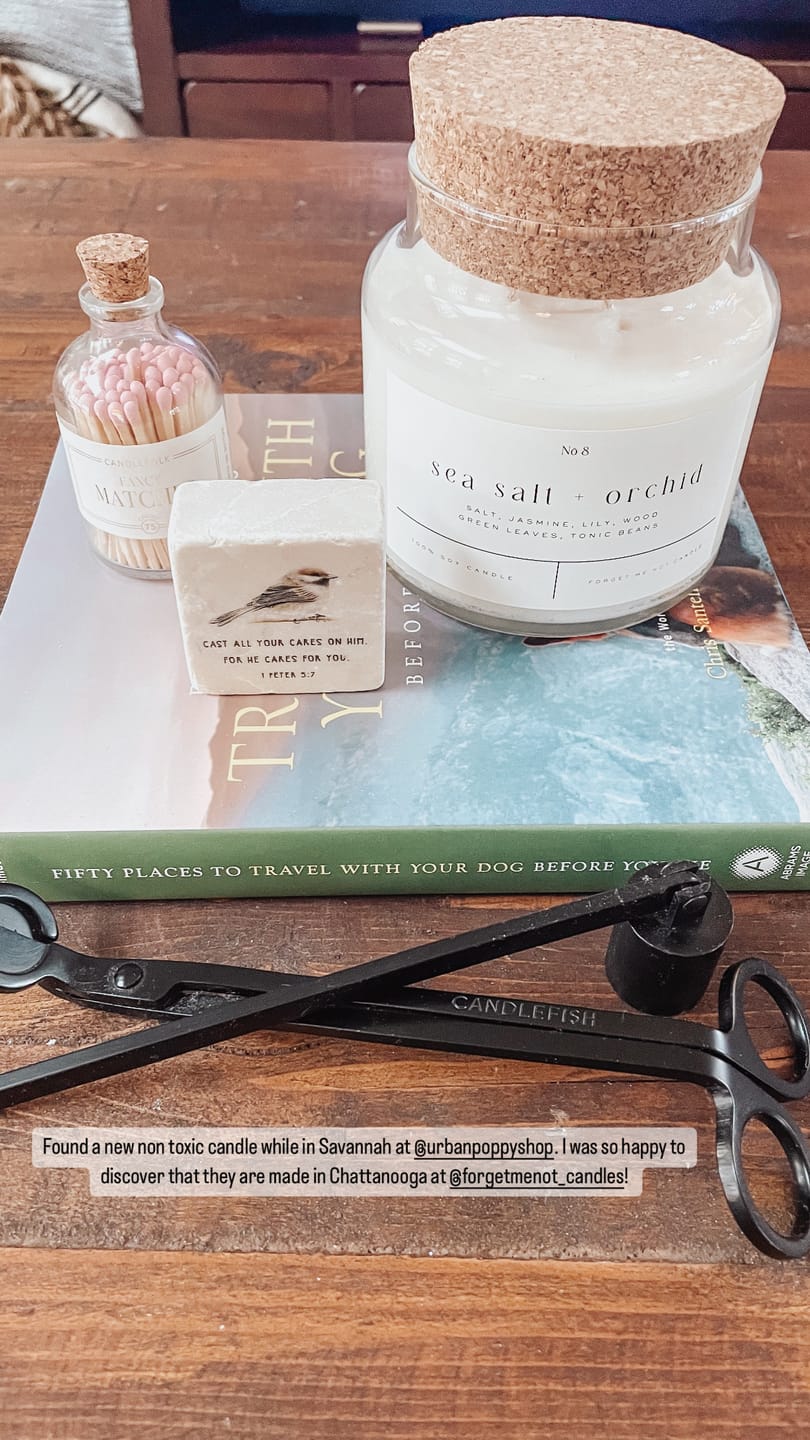 Customer photo review of Sea Salt + Orchid 22 oz Glass Candle