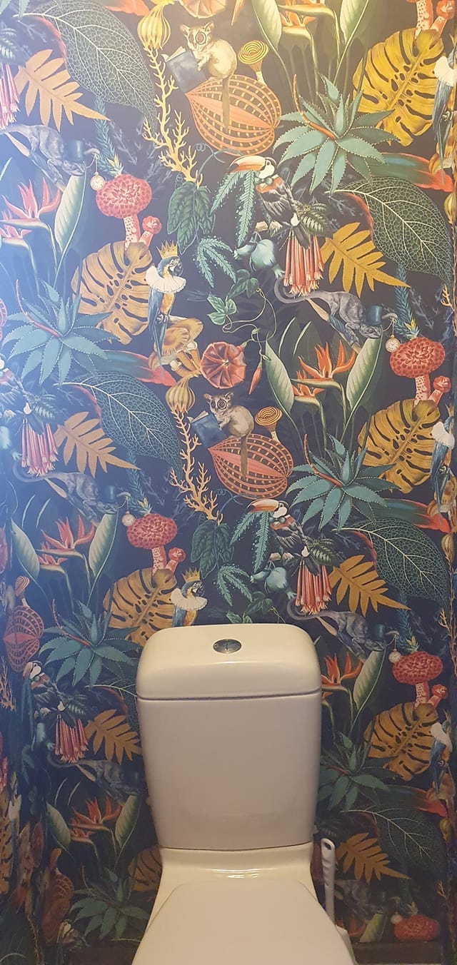 Customer photo review of Reverie - Funky Jungle Wallpaper - Charcoal/Black