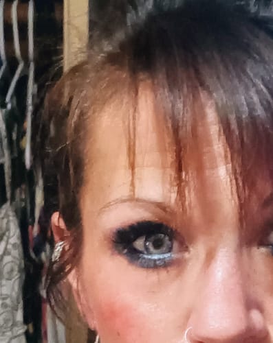 Customer photo review of Renaissance Royalty Blue Colored Contact Lenses