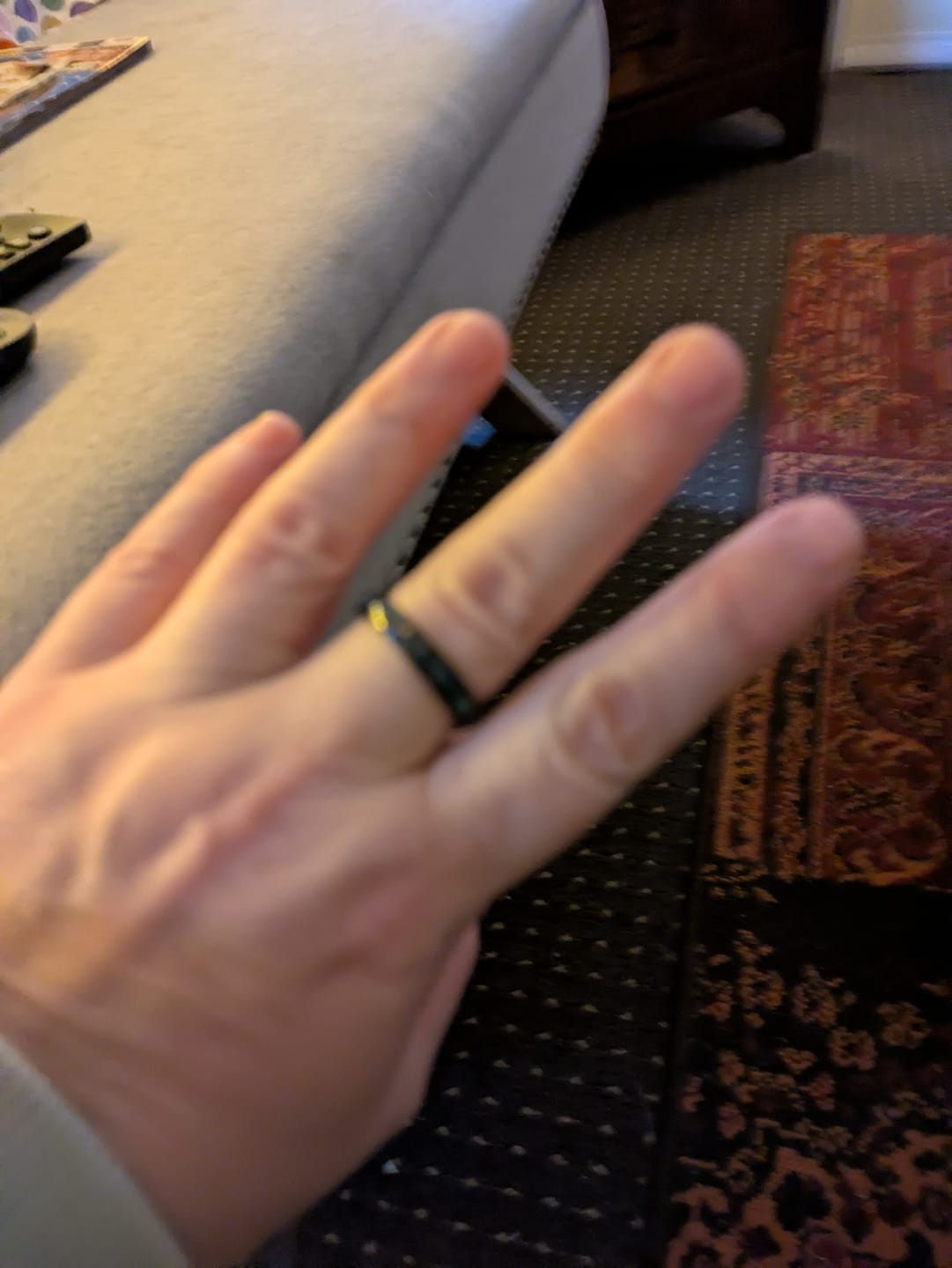 Customer photo review of The Black Opal 4mm Wonder Ring