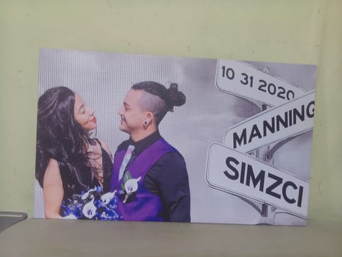 Customer photo review of Personalized I Just Need You Couple Photo Poster