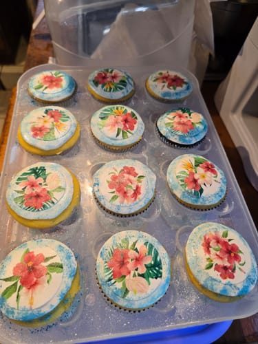Customer photo review of Australian Summer Christmas – Pre-cut - Edible Icing Images