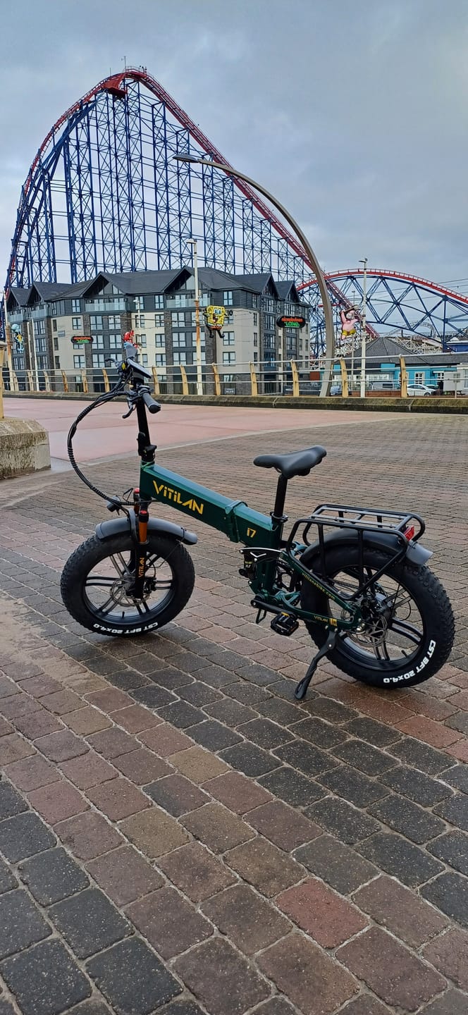 Customer photo review of I7 Pro Folding Full Suspension Electric Bike