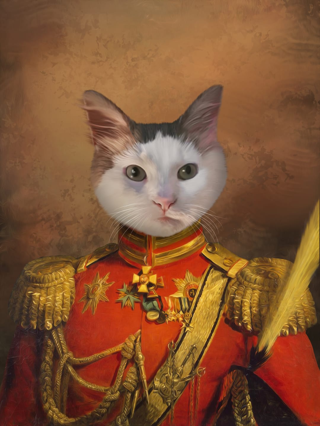 Customer photo review of The Duke: Custom Pet Portrait