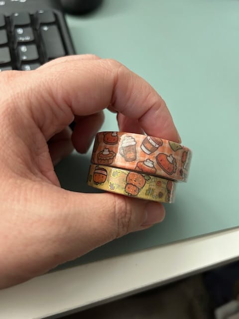 Customer photo review of Pumpkin Spice Washi Tapes (Set of 2)