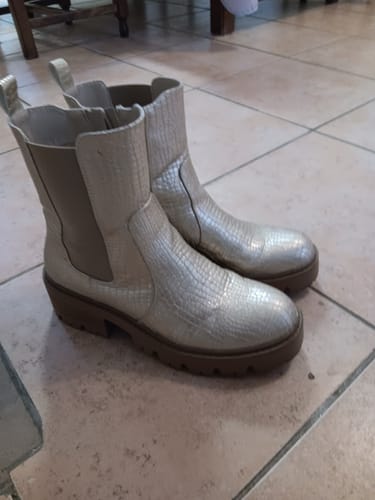 Customer photo review of Basket femme étoile bleue à scratch léopard - Julie