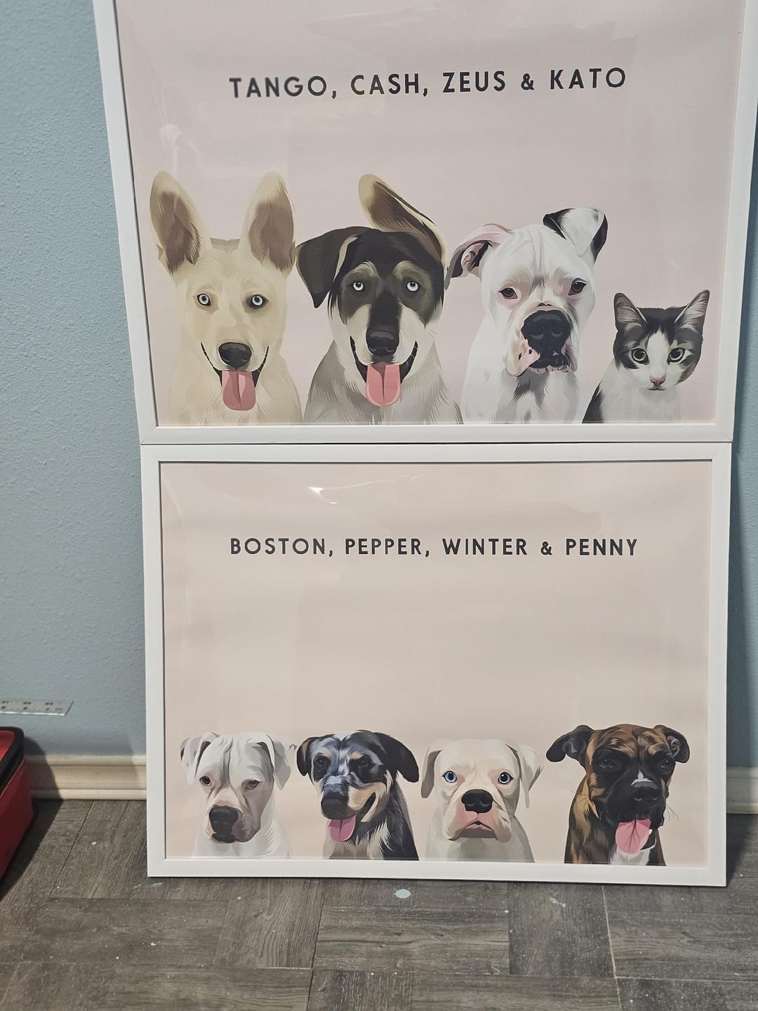 Customer photo review of Custom Four Pet Portrait