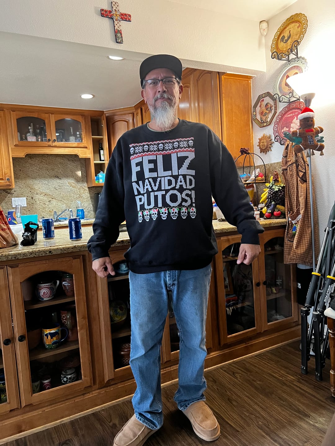 Customer photo review of Feliz Navidad Putos OG Navidad Sweatshirt