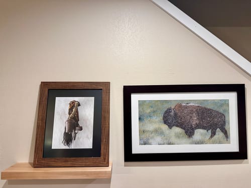 Customer photo review of Maple Floating Shelves