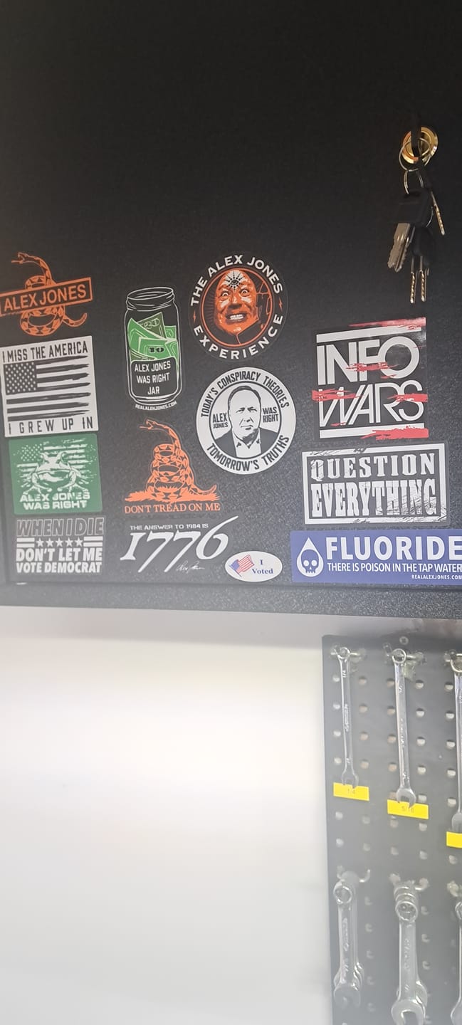 Customer photo review of Alex Jones Experience Decal