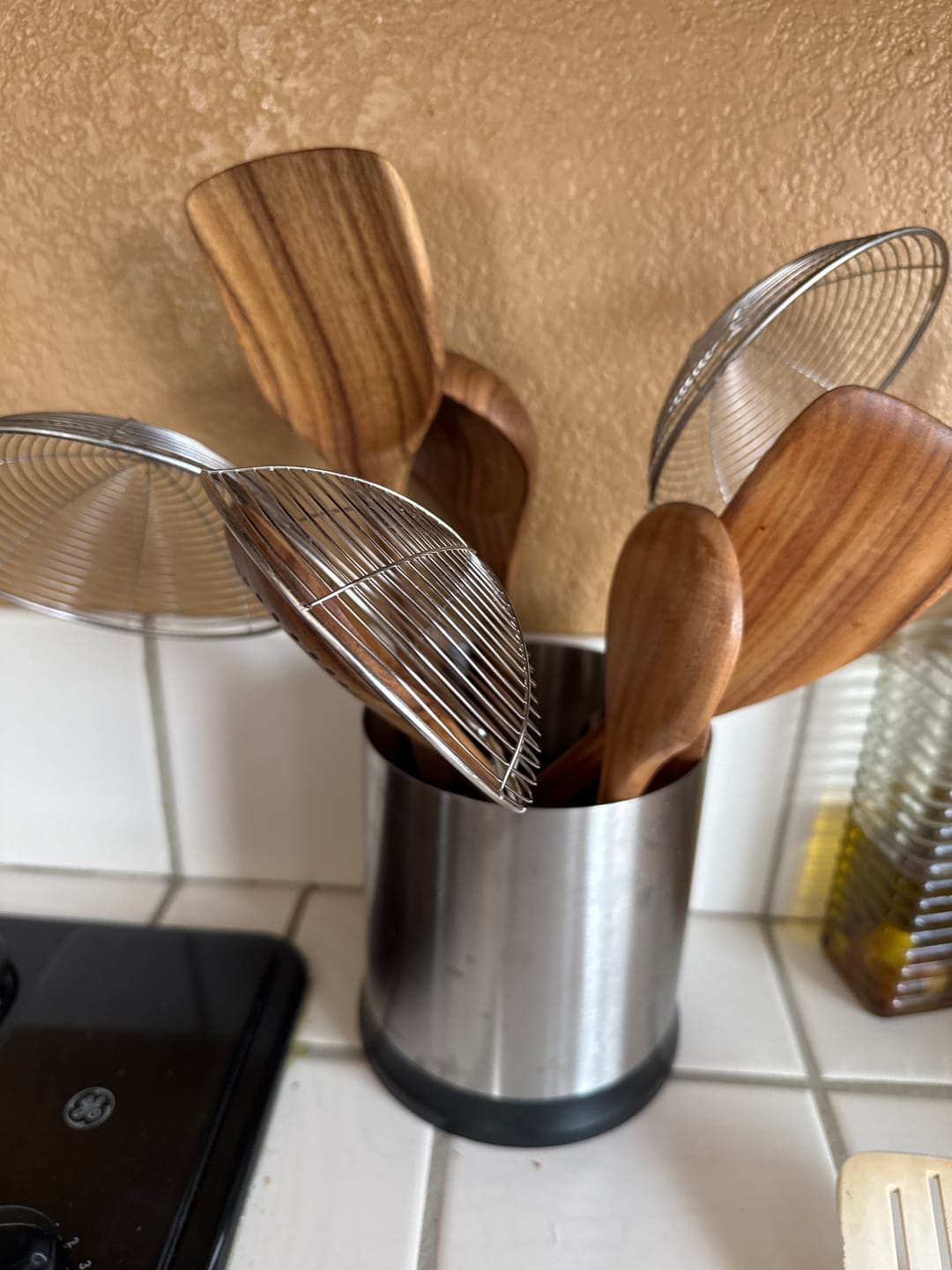 Customer photo review of Teak Wooden Utensil Set