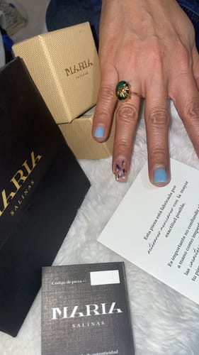 Customer photo review of Anillo 'Bee' Hidrocuarzo Verde