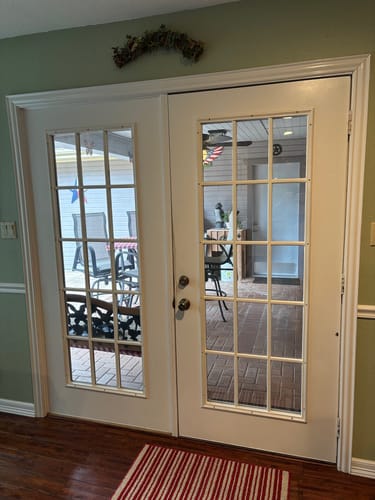 Customer photo review of Raise & Lower Blinds Glass and Frame Kit (Full Lite)