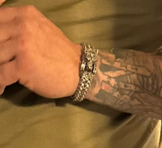 Customer photo review of Fenrir - The Great Wolf - Stainless Steel Bracelet