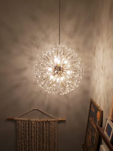 Customer photo review of Luxury Bloom Dandelion Crystal Firework Chandelier