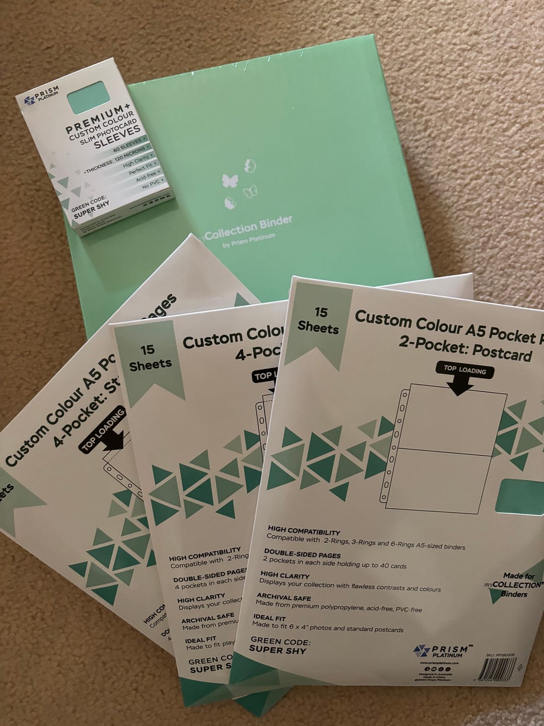 Customer photo review of Coloured Custom A5 4-Pocket Pages - Standard Photocard
