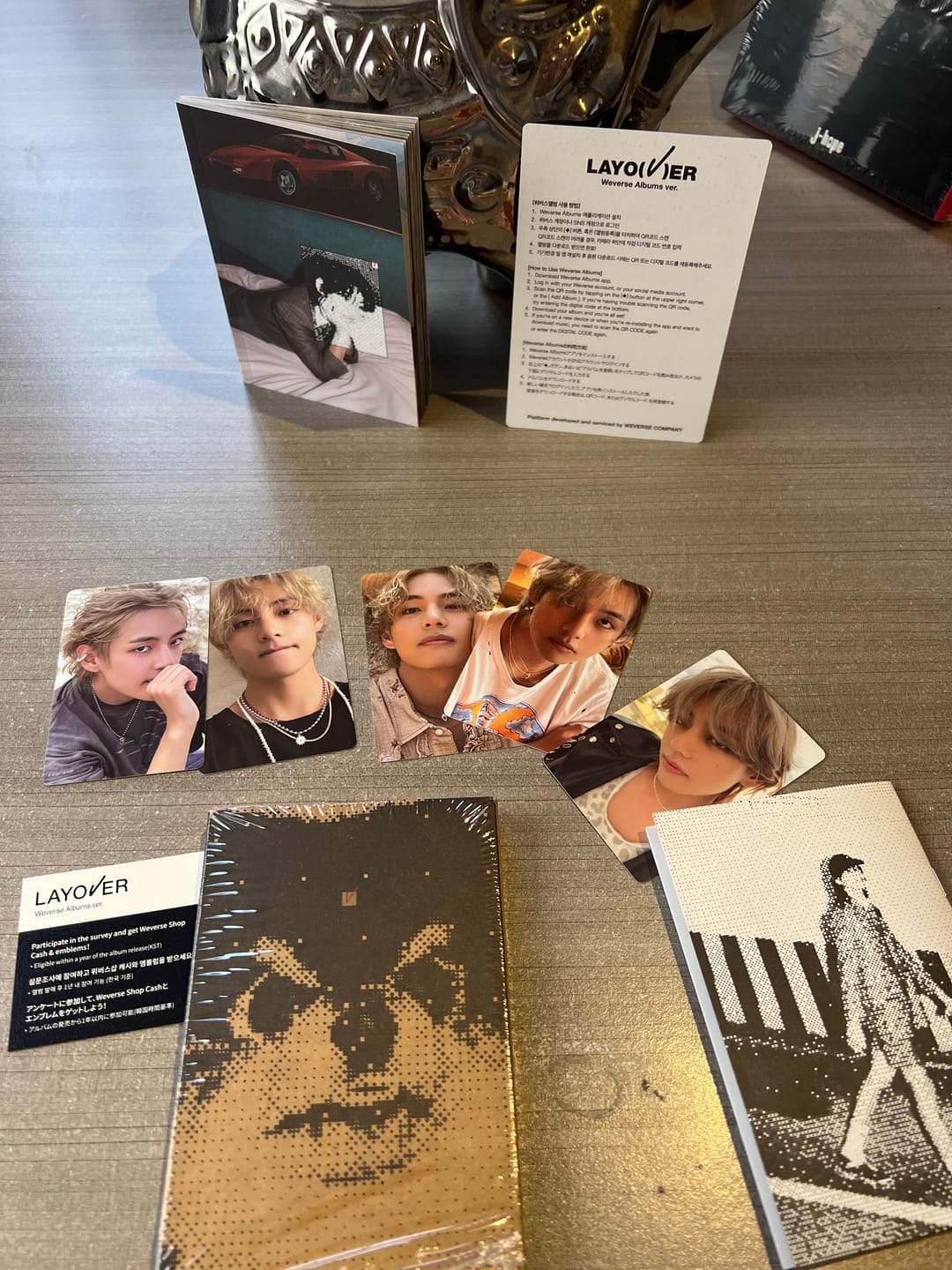 Customer photo review of BTS V - LAYOVER 1ST SOLO ALBUM WEVERSE VER.