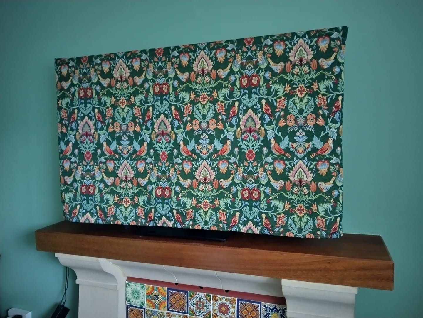 Customer photo review of Birds and Flowers Tapestry Fabric