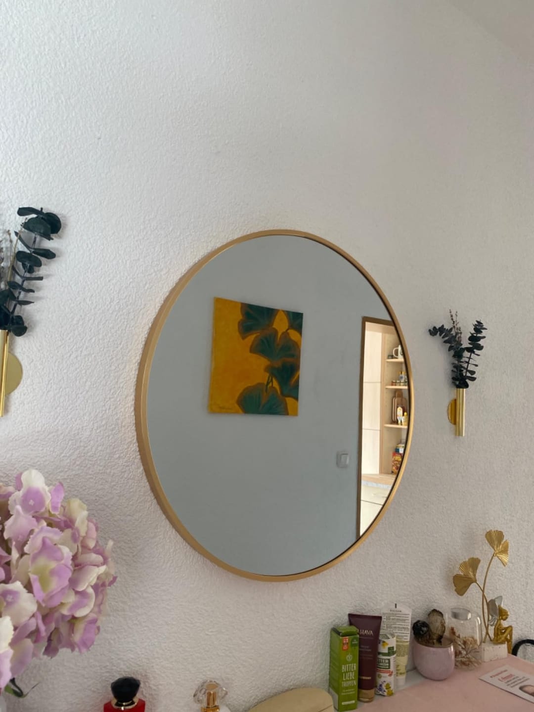 Customer photo review of Runder Spiegel mit Metallrahmen - Elegantes Design für Bad und moderne Wohnräume