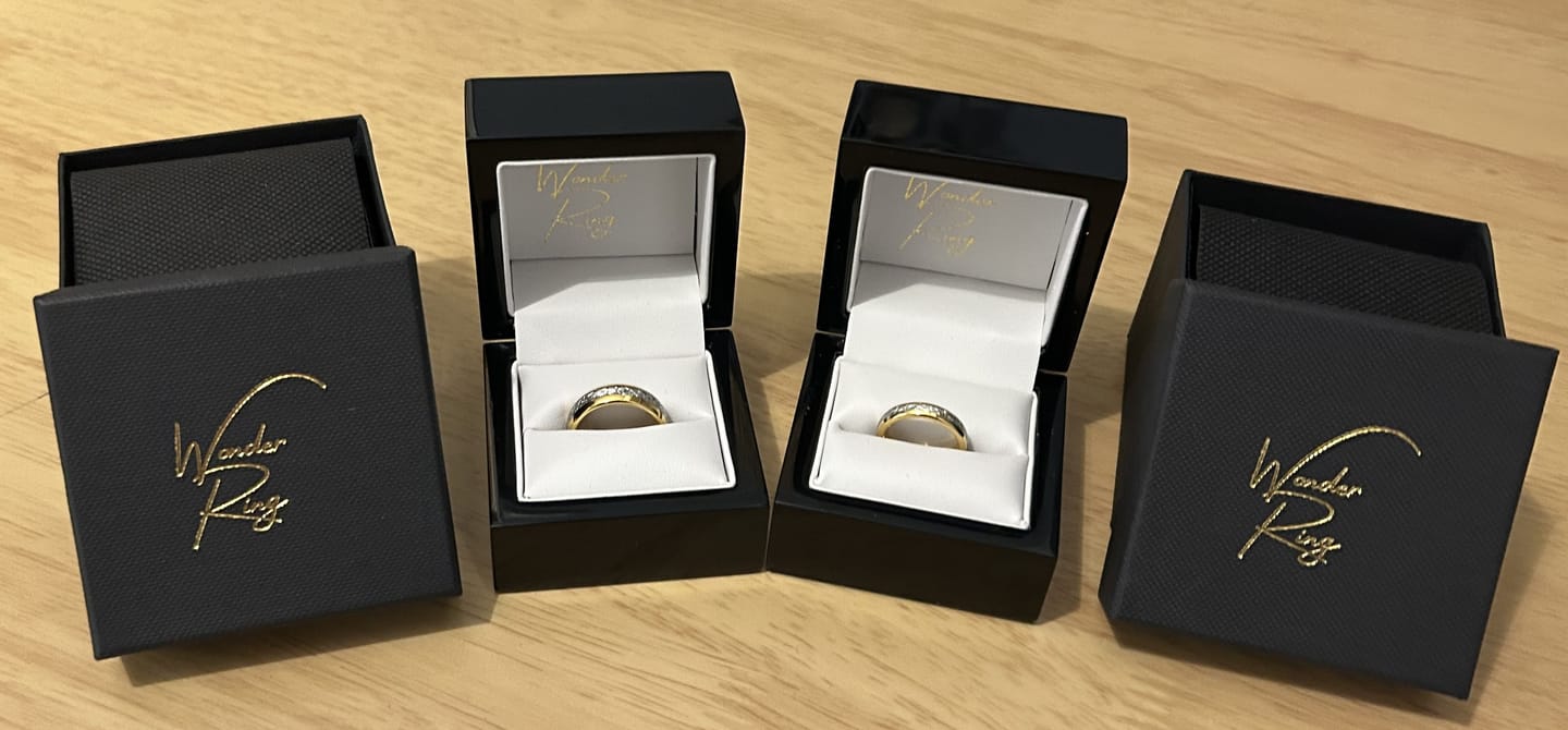 Customer photo review of The Golden Steel Wonder Ring Set