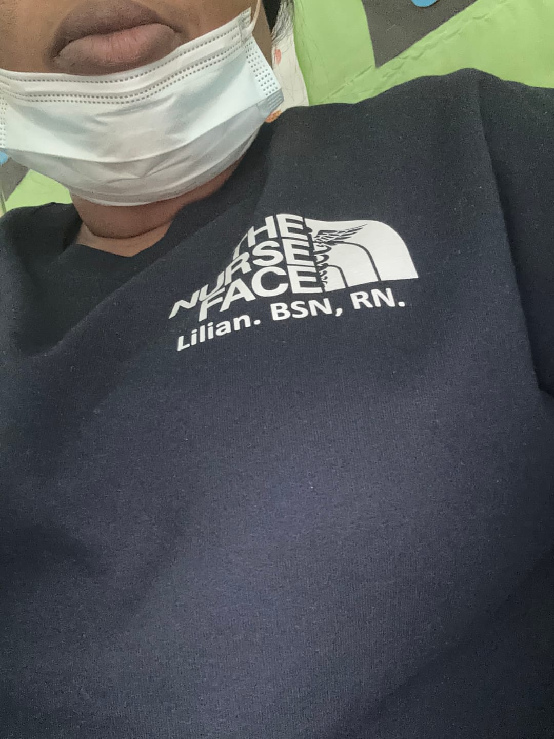 Customer photo review of 18000 | The Nurse Face Unisex Sweatshirt