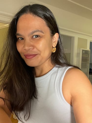 Customer photo review of Felicia Creolla Earrings