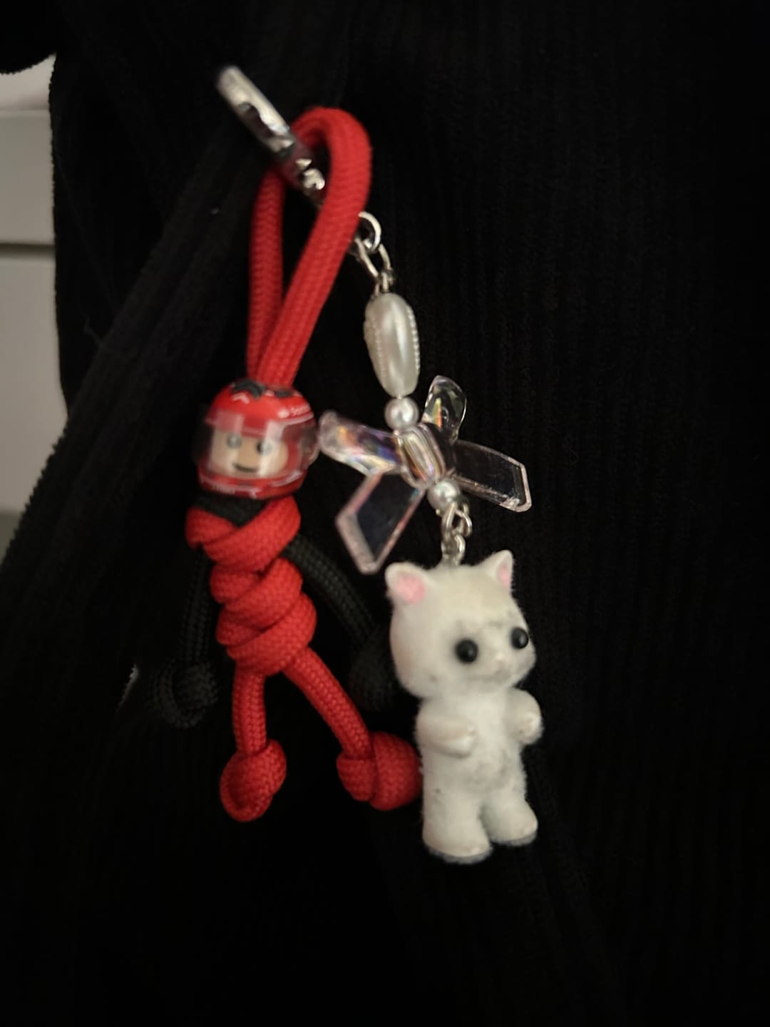 Customer photo review of Limited Edition Charles Lerclerc Racing Paracord Buddy Keychain