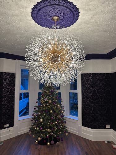 Customer photo review of 20-Light Oversized Large Luxury Sputnik Firework Chandelier