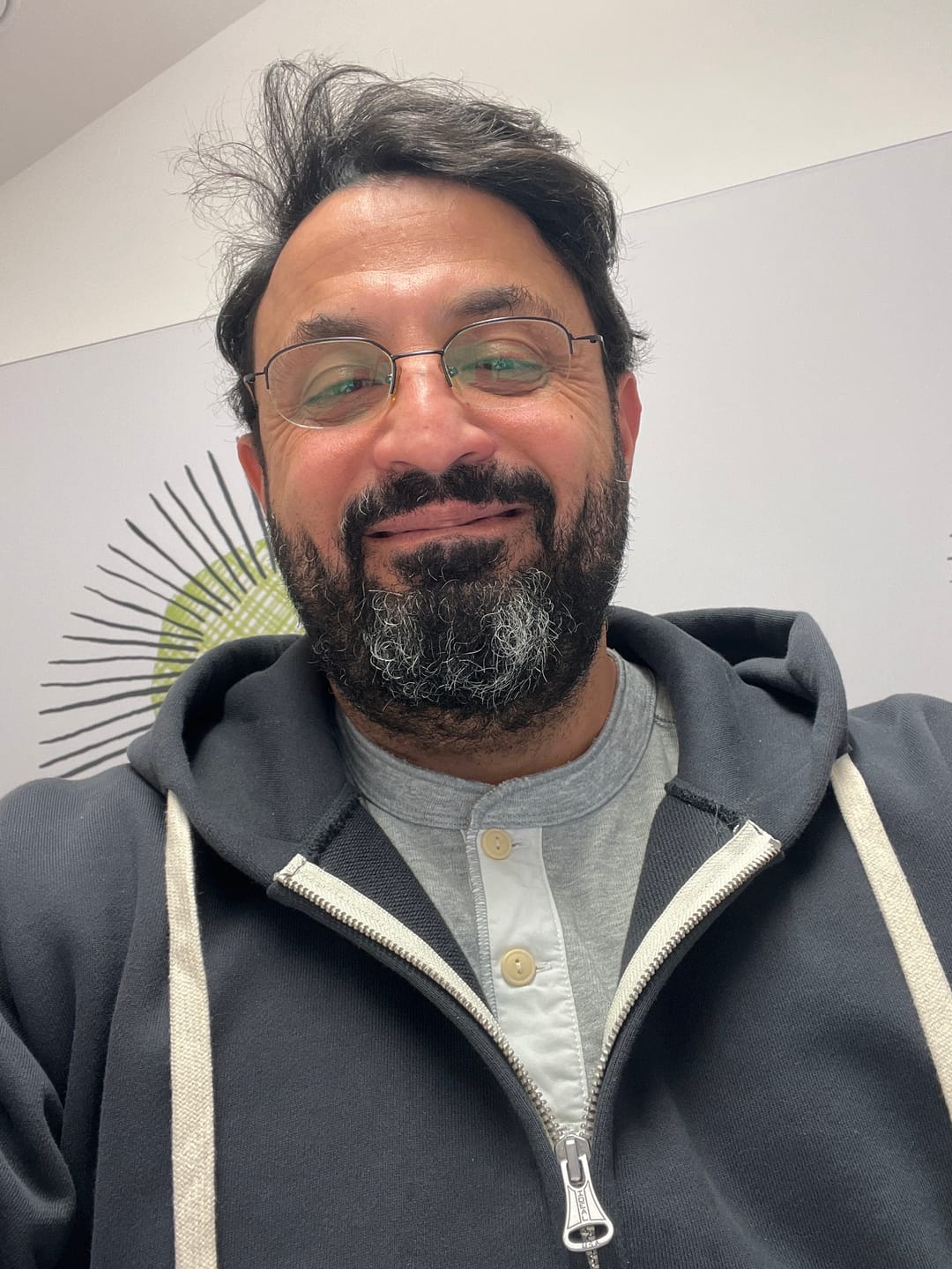 Customer photo review of 17.5 oz Terry Cloth Full-Zip Hoodie - Black