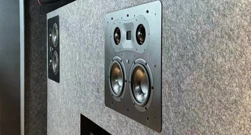 Customer photo review of Theatrus T80W Dual 8" In-Wall Speaker