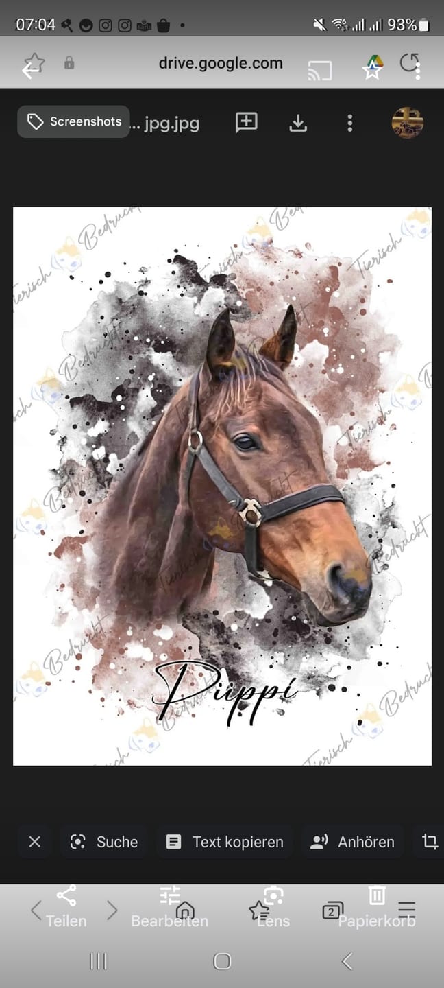 Customer photo review of Dein Pferd als Wasserfarben Portrait