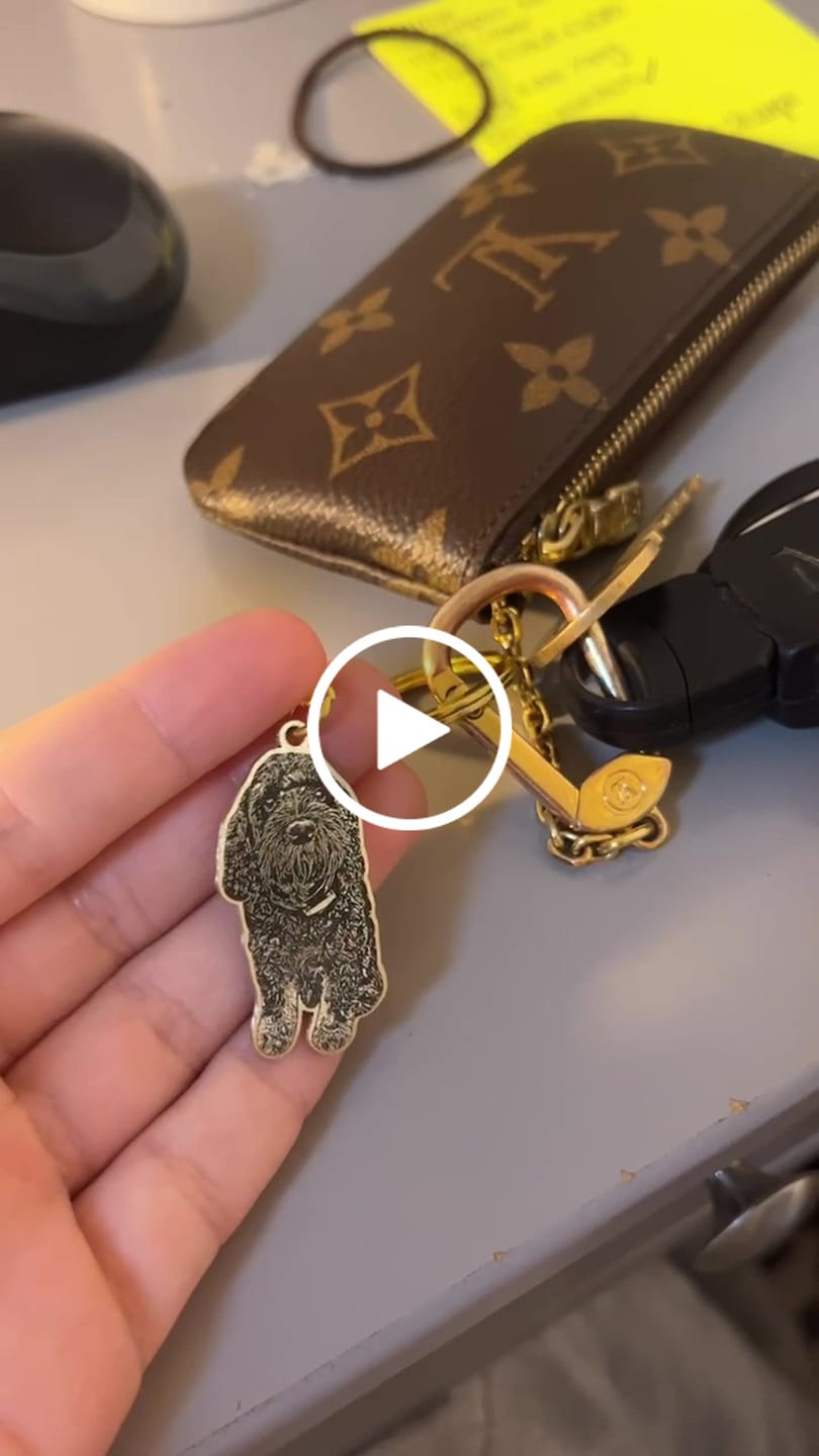 Customer video review of Engraved Necklace & Keyring - Add Your Photo