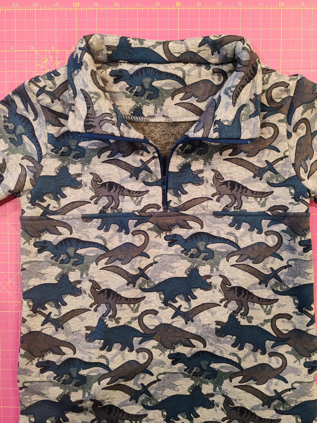 Customer photo review of Dinosaurs Sweatshirt Fabric