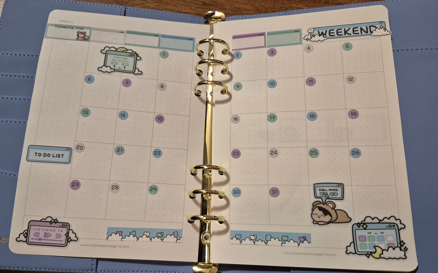 Customer photo review of Planner Inserts - Monthly