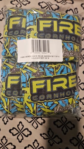 Customer photo review of 2025 Fire Vengeance Cornhole Bags - Set of 4