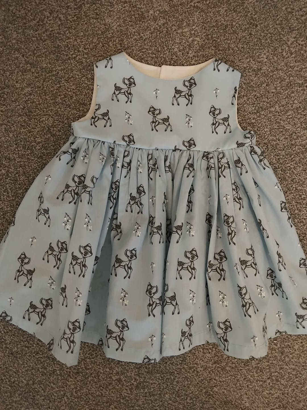 Customer photo review of Baby Deers and Flowers Polycotton Fabric