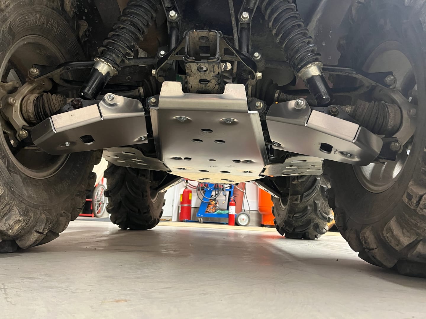 Customer photo review of Aluminum A-arm Guards for Yamaha Kodiak 700