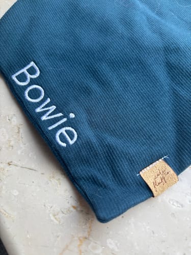 Customer photo review of Custom Name Embroidered Bandana