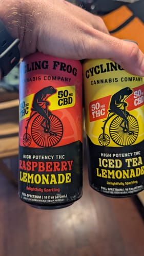Customer photo review of Sparkling THC Raspberry Lemonade, 4pk